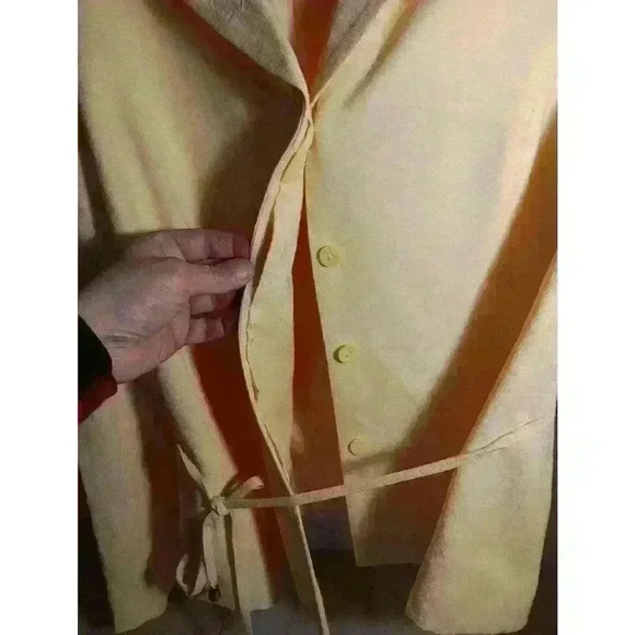 john meyer womens suits Lemon Yellow NWT Size 16 Skirt And Jacket Set Floral Inl - Picture 4 of 11